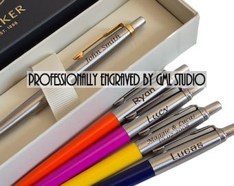 Personalised Parker Jotter Pen, Engraved Metal Ballpoint Pen, Executive, Staff, Promotional Gift, Graduation, Christmas, Birthday Gift Boxed
