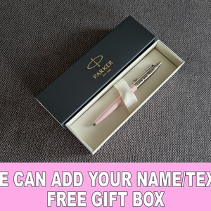 Gepersonaliseerde gegraveerde Parker Jotter Ball Pen Baby Light Pink Pen, Gift Box Fast UK Geweldig cadeau voor leraar, moeder, vrouw
