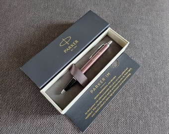 Personalised Engraved Parker IM Ballpoint Pen Light Purple, Pink Gift Box Fast UK Great present for teacher, mum, woman