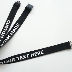 Personalised Lanyard Custom made Any Text Colour Printed Lanyards Safety Break ID card Holder Badge. Staff NHS Teacher image 3