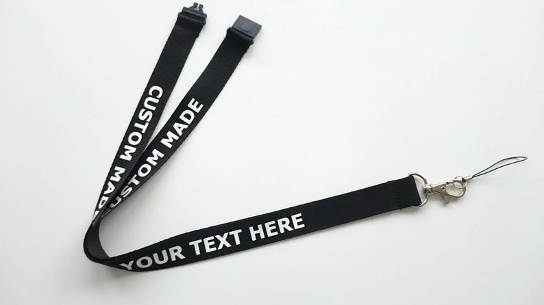 Personalised Lanyard Custom made Any Text Colour Printed Lanyards Safety Break ID card Holder Badge. Staff NHS Teacher image 3