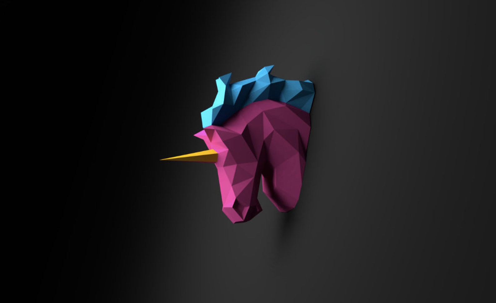 Unicorn Head Papercraft Papercraft Papercraft 3d PDF DIY Etsy Canada