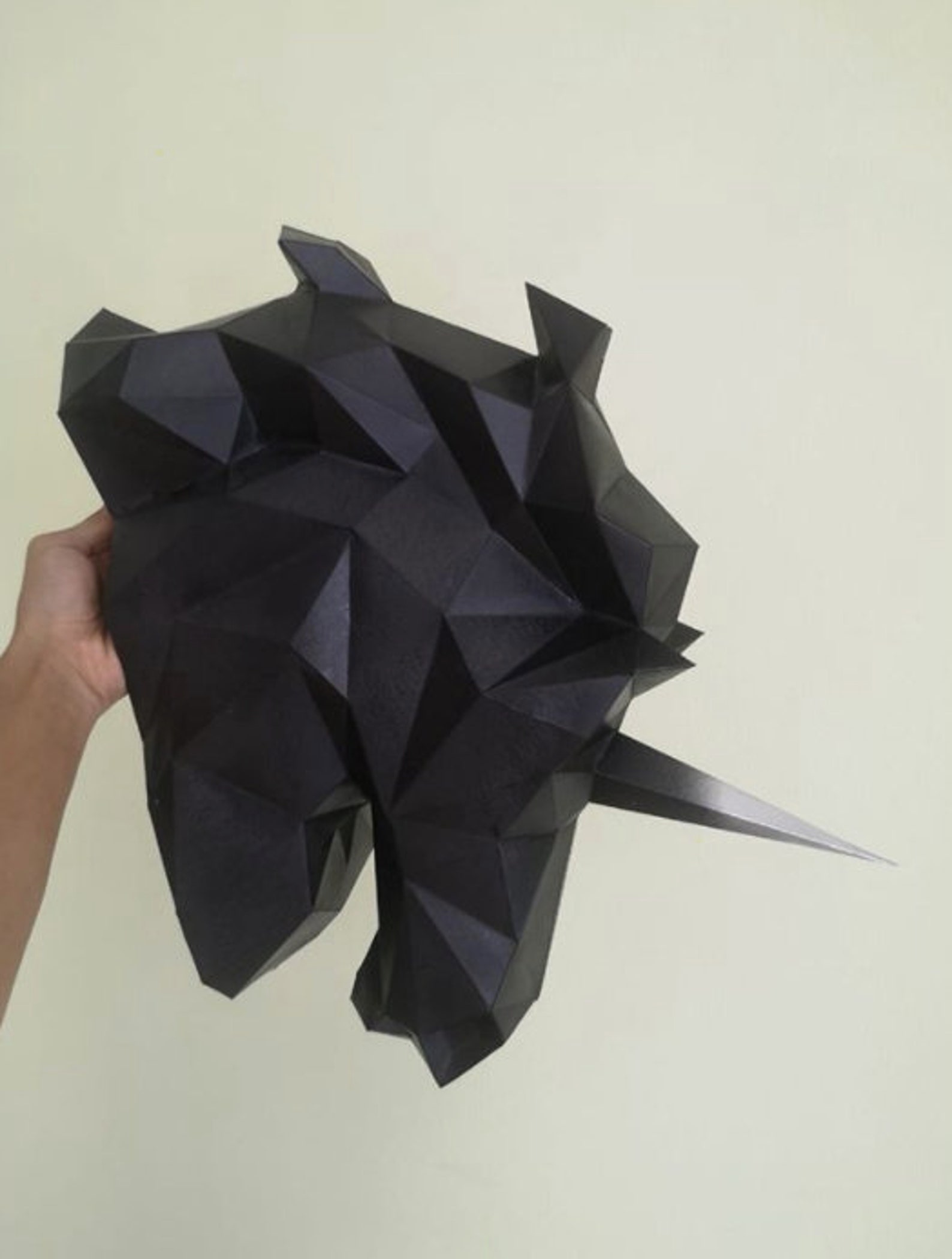 Unicorn Head Papercraft Papercraft Papercraft 3d PDF DIY Etsy