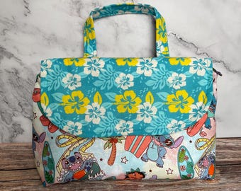 Handmade Disney inspired Lilo and Stitch make-up beauty travel bag, cosmetic  gift
