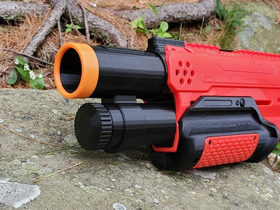 LTD Barrel Extension Rev 2 - Lariat Takedown Barrel Extension Nerf Mod for Nerf Rival Takedown