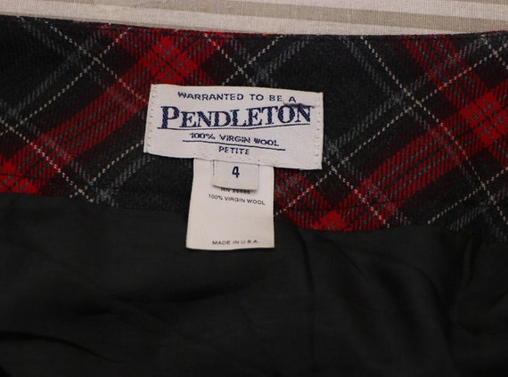 SALE Vintage Plaid Mini Skirt/ Pendleton Wool Ski… - image 8