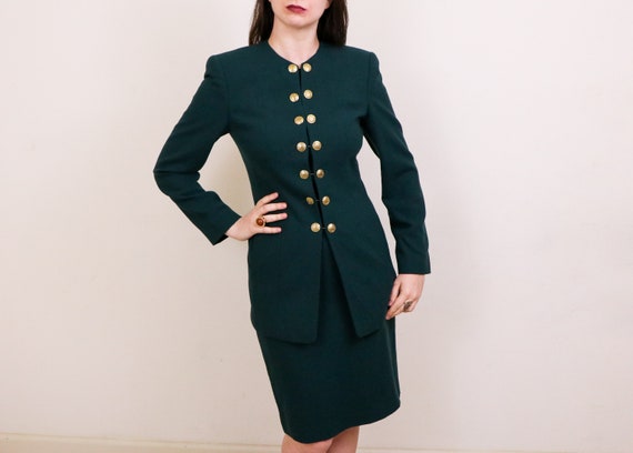 1990's Two Piece Suit/Wool Two Piece Suit/Minimali