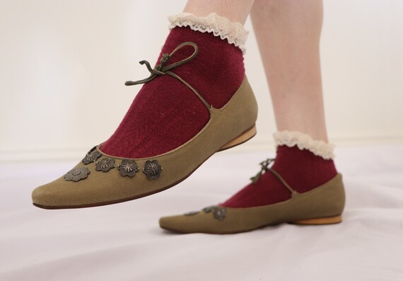 Vintage Ballet Flats/French Designer Shoes/Armand