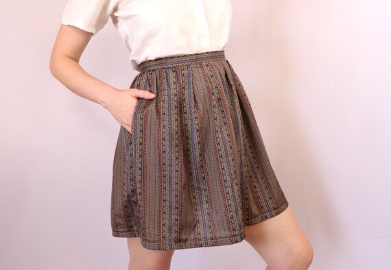 1960's Mini Skirt/1960's High Waist Skirt/1960's B