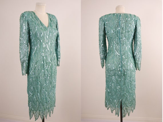 Dynasty Costume/1980's Beaded Evening Dress/Cher C