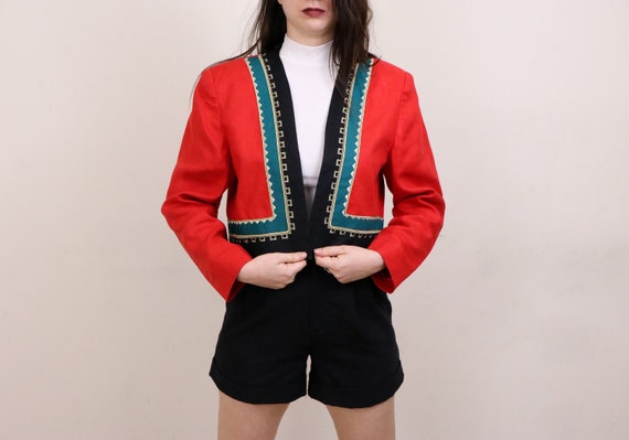1990's Linen Blazer/1990's Cropped Blazer/1990's A