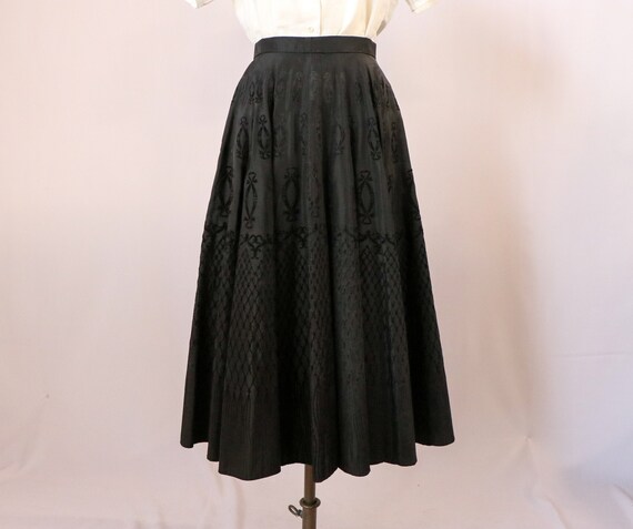 1950's Taffeta Skirt/1950's Handmade Skirt/1950's