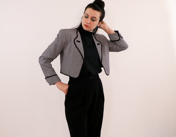 1990s Cropped Blazer/1990s Blazer With Shoulder Pa
