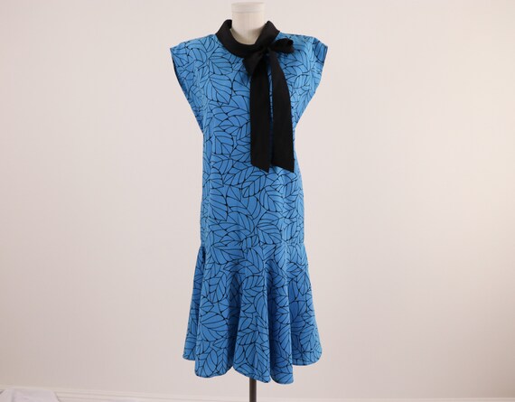 1980's Drop Waist Dress/1980's Cotton Dress/1980's
