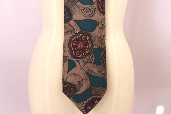 Paisley Silk Tie/1990's Silk Tie/Pure Silk Tie/Val
