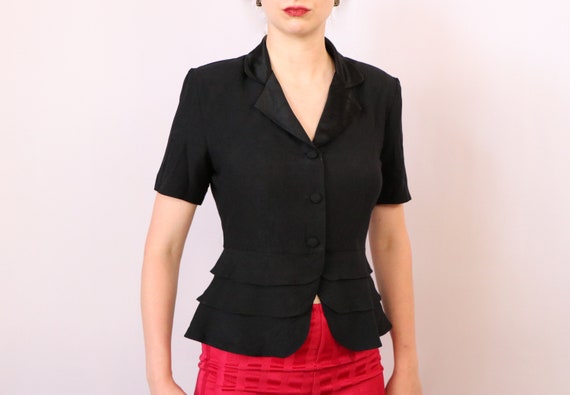 Peplum Blouse/1990's Does 1940's/1990's Peplum Blo