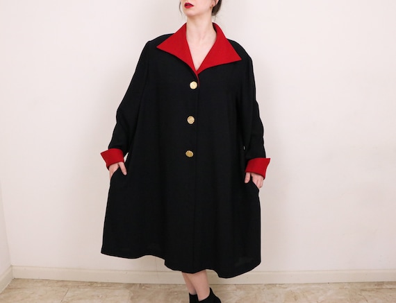 Minimalist Oversized Coat/Swing Coat/1990's Swing