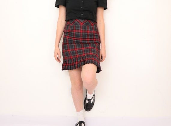 SALE Vintage Plaid Mini Skirt/ Pendleton Wool Ski… - image 5