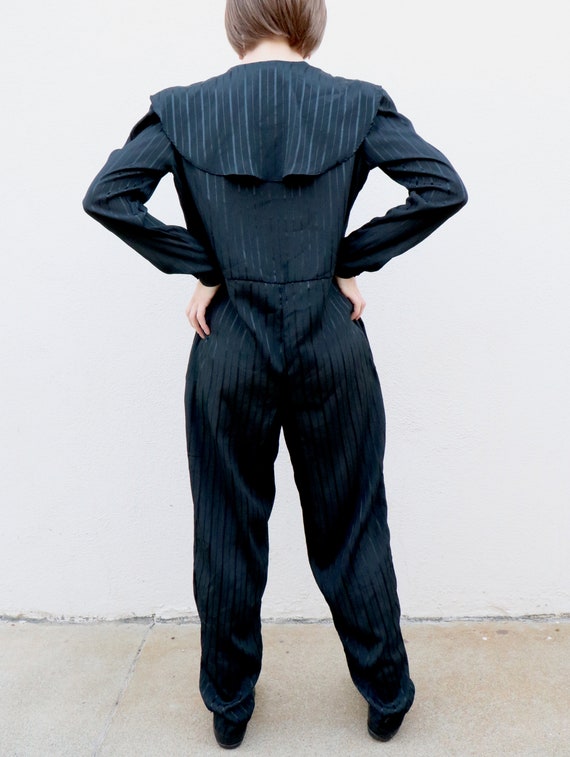 1980's Black Jumpsuit/1980's Jumpsuit with Pocket… - image 8