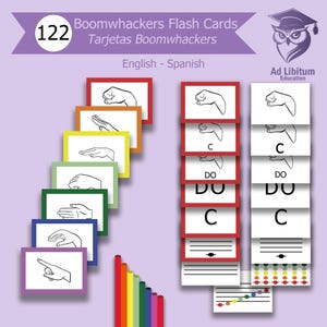 122 Tarjetas Boomwhackers + Kodály | Flash Cards Musicales PDF | Método Kodály, Solfeo Manual, Notación y Colores para Educación Musical