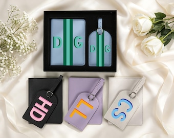 Personalisierter Passhalter, Gepäckanhänger, benutzerdefinierte Passport-Brieftasche, Hochzeitsgeschenk, Reisegeschenk, Partygeschenke, Reise-Accessoires, Akzeptanz des Logos