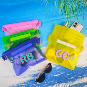 Personalisierte Schatten Monogramm Pool Tasche, Brautjungfern Hochzeit benutzerdefinierte Name Geschenk, Bachelorette wasserdichte Tasche, wasserdichte Organizer, Partybevorzugung