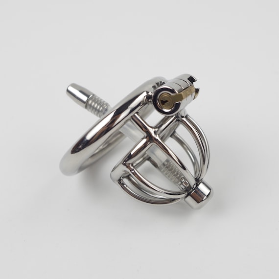 'Anti-Off Ring' & Urethral UK Stock UK Dispatch Chastity Device Stainless Steel 