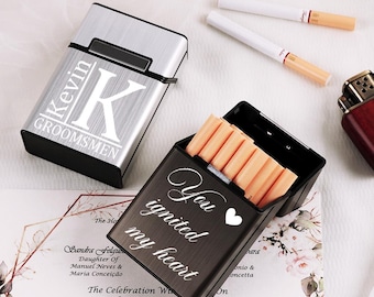 Personalised Engraved Cigarette Case,Cigarette Dispenser,Vintage Purse,Gift for Dad,Slim Cigarette Case,Gifts For Him,Metal Cigarette Case