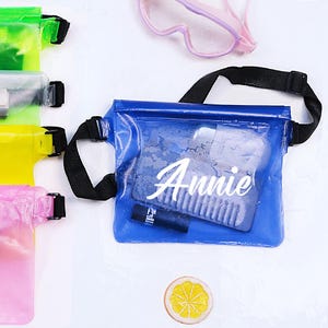 Personalisierte wasserdichte Tasche, benutzerdefinierte klare Tasche, Strand-Einkaufstasche, Junggesellinnenabschied Geschenk, Brautjungfer Vorschlag Geschenk, Mädchen Reise Geschenk, Pool Party Favor