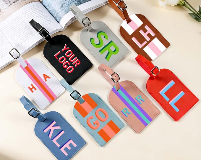 Personalized Leather Luggage Tag,Personalized Monogram Luggage Tag,Girls Trip,Wedding Favor,Travel Accessories,Bachelorette Party
