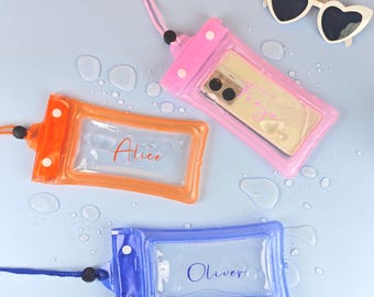 Personalized Waterproof Phone Pouch,Custom Name Bag for Pool,Wedding Gifts,Travel Accessories,Bridesmaid Gifts,Party Favors,Girls Trip,