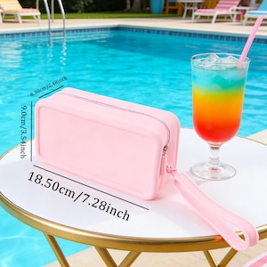 Personalised Rubber Cosmetic Bag,Gift for Her,Bridesmaid Gifts,Custom Wedding Gifts,Bridal Party Gifts,Travel Makeup Bags,Personalized Gifts image 10