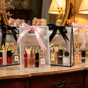 Personalized Clear Gift Bag: Bridesmaid, Bachelorette Party Favor