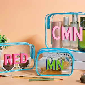 Personalized Makeup Bag–Waterproof Cosmetic Bag,Bridesmaid Gift,Travel and Beach Essentials,Bachelorette Party,Wedding Gift,Accepting Logo