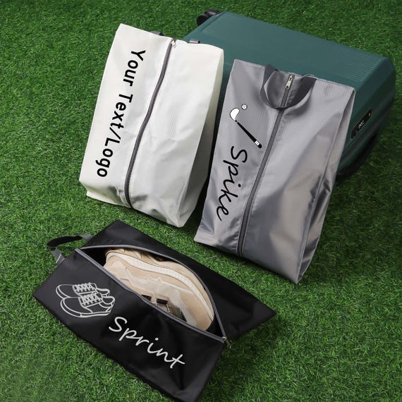 Personalized Travel Shoe Bag: Water-Resistant Sports & Golf Shoe Case