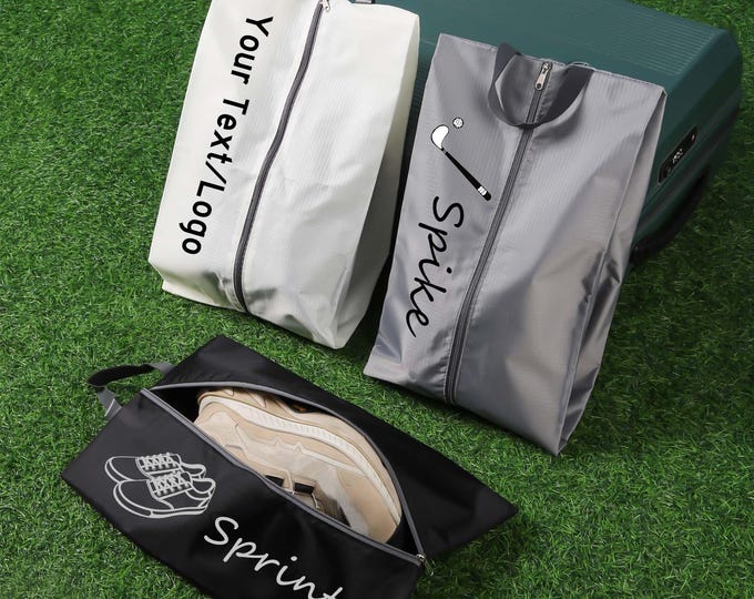 Personalized Travel Shoe Bag: Water-Resistant Sports & Golf Shoe Case