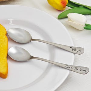 Personalized Name Spoon,Laser Engraved Coffee Spoon,Great Gift For Grandparent,Engraved Tea Spoons,Gift for Him,Ice Cream Spoon,Perfect Gift