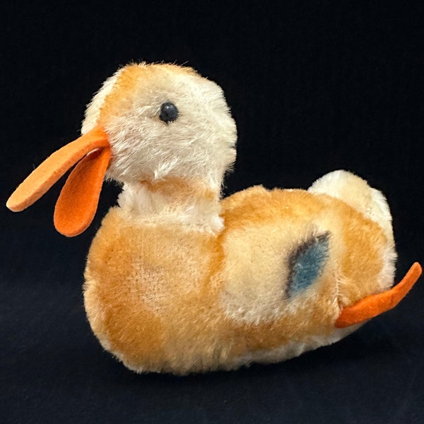 STEIFF Vintage Stuffed 1949 Play Duck, German Toy, Toy Collector, Duck Collector