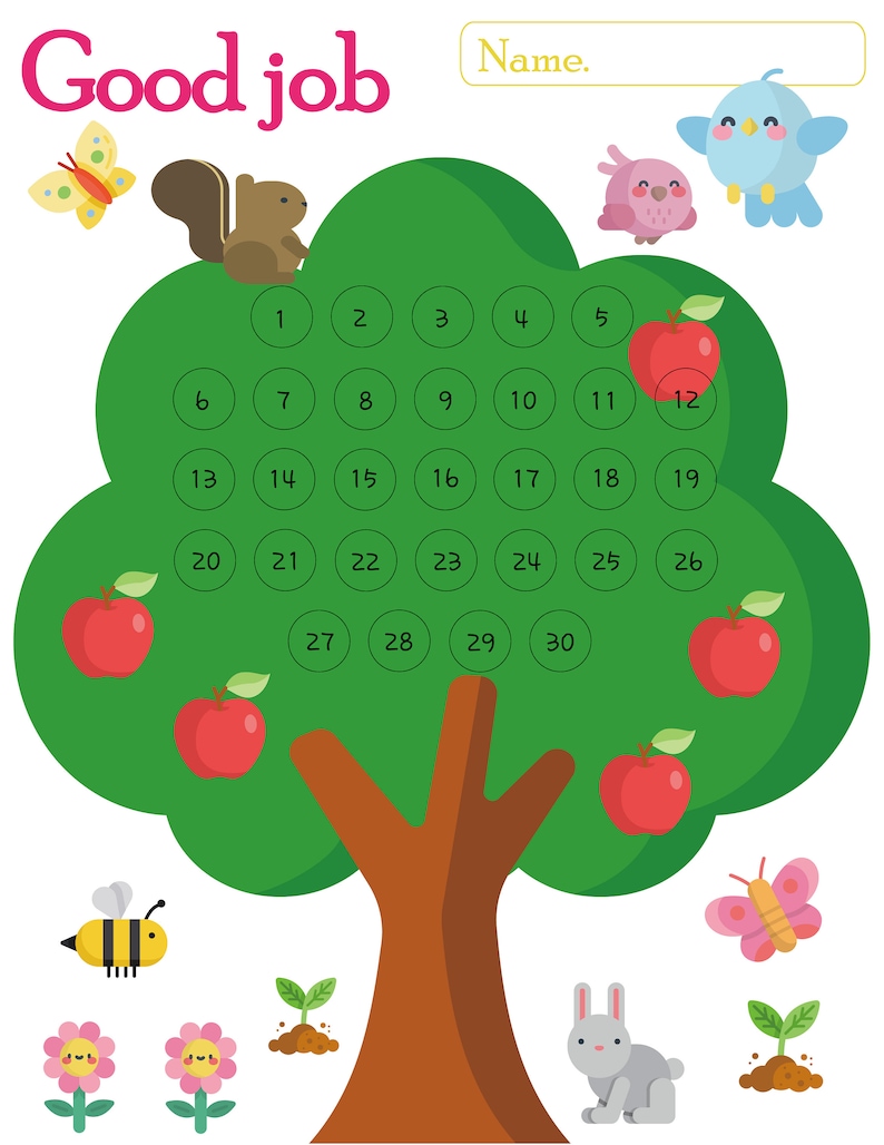 TREE Reward Chart for Kids Good Parenting Solution Chore Chart for Kids