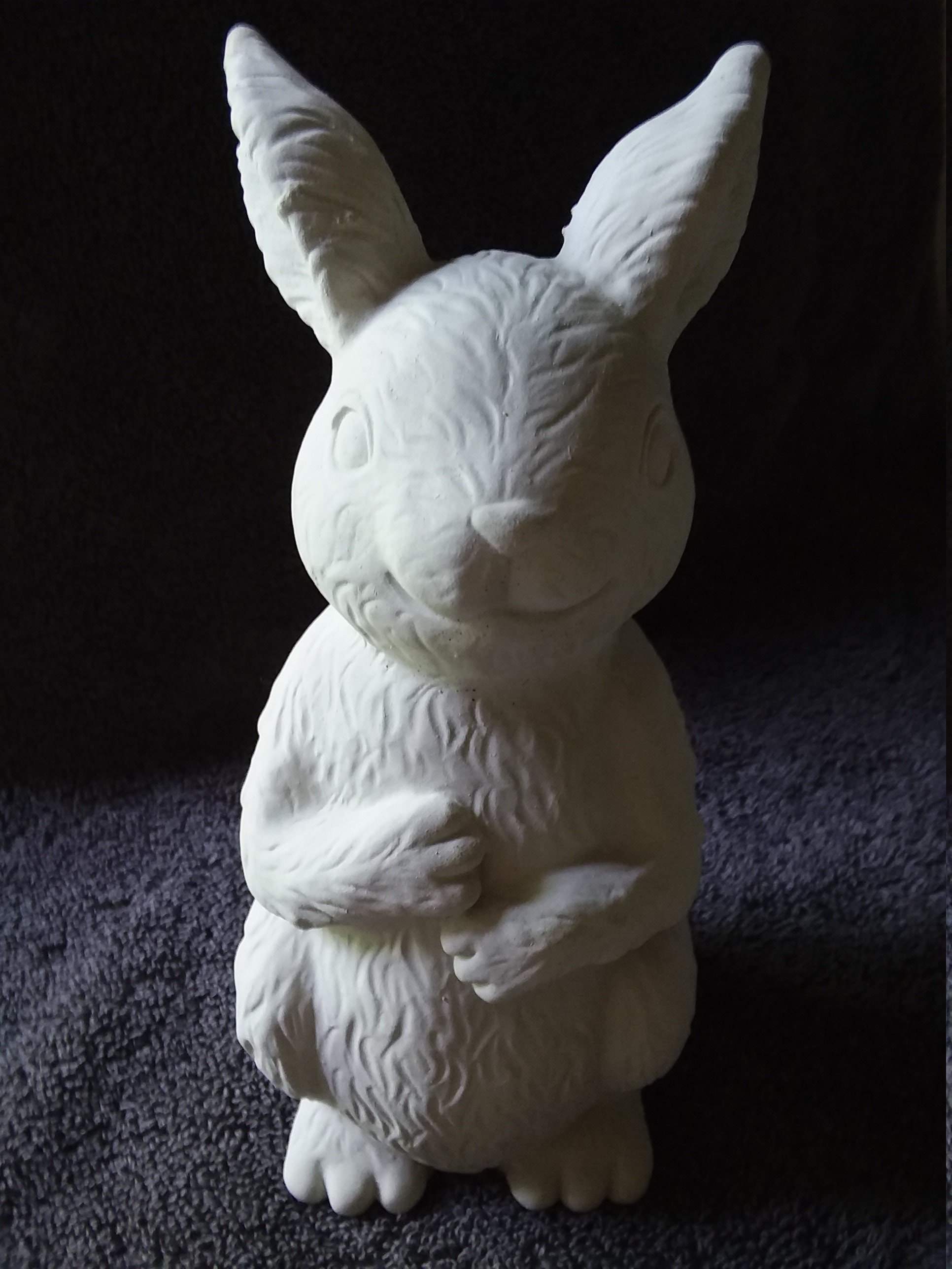7 1/4 Tall Bunny Rabbit Cement Concrete Garden Art Home Etsy