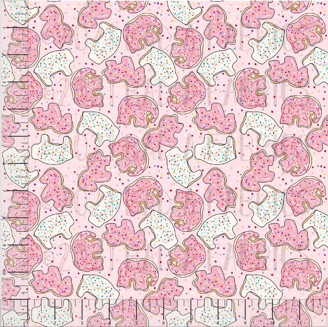 Frosted Animal Crackers Fabric Cotton Lycra Jersey Knit Etsy