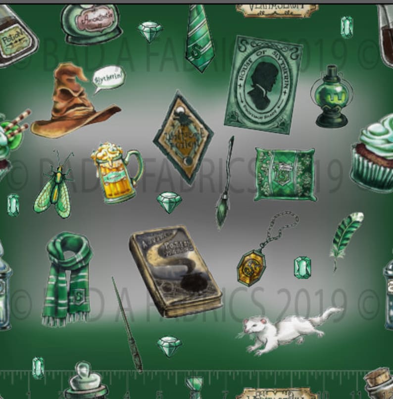 Haus der Slytherin Stoff Baumwolle Lycra Jersey stricken ...