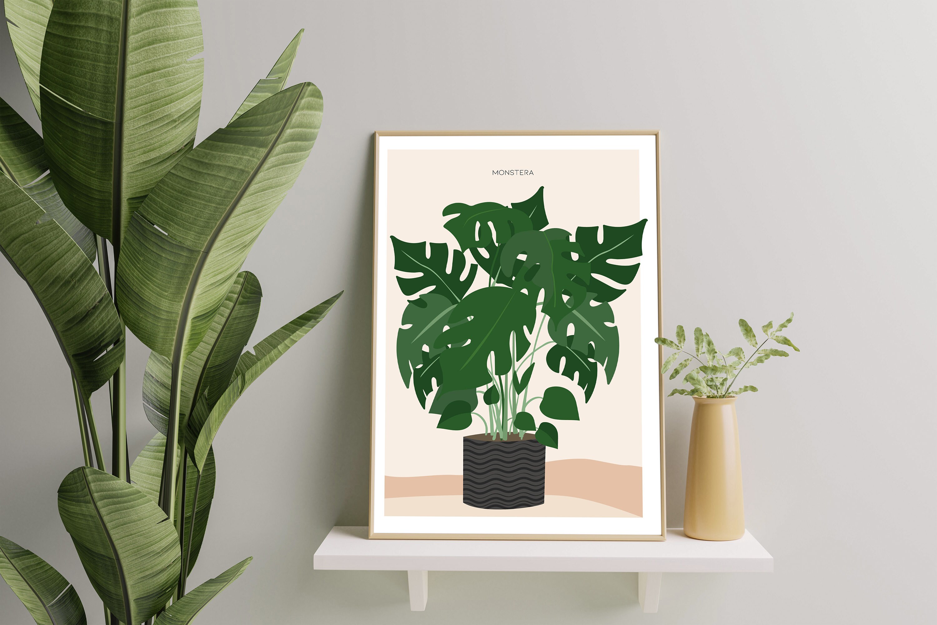 Affiche Décoration Monstera - Deux Modèles Disponibles A4