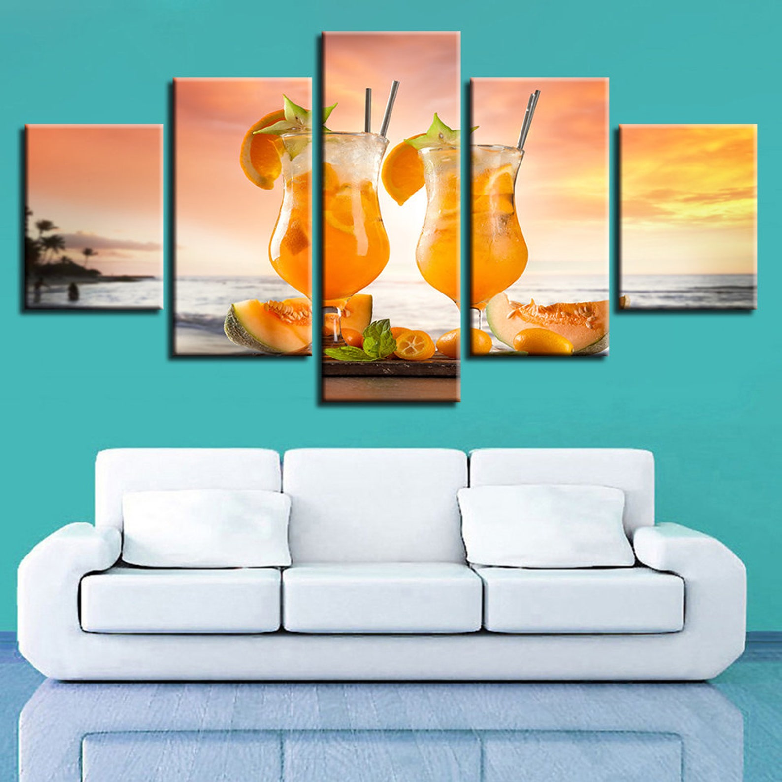 5 Panels Canva Art Multi Panels Canvas Print Wall Decor 5 Etsy