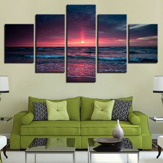 5 Panel Canvas Art Sea Sunset View Hd Multi Panels Canada - Panel Canvas Wall Art Canada 5 Panel Canvas Art Sea Sunset View Hd Multi Panels Canada - Panel Canvas Wall Art Canada
