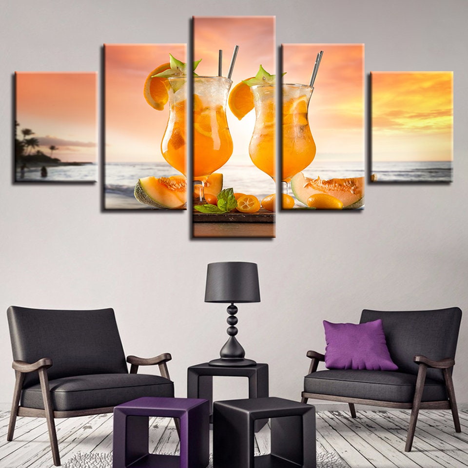 5 Panels Canva Art Multi Panels Canvas Print Wall Decor 5 Etsy