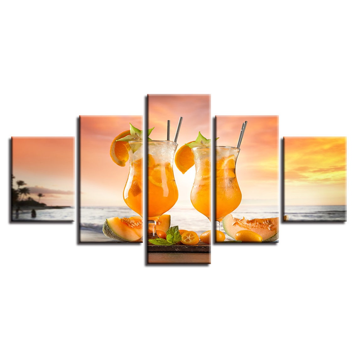 5 Panels Canva Art Multi Panels Canvas Print Wall Decor 5 Etsy