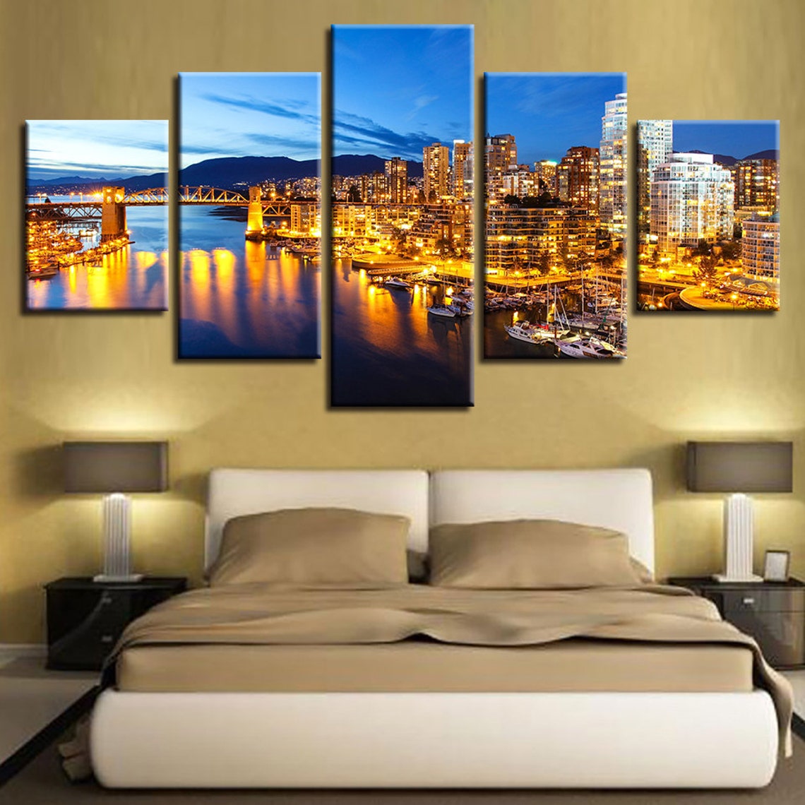 Multi Panels Wall Decor Canvas HD Prints Wall Art Pictures 5 Etsy