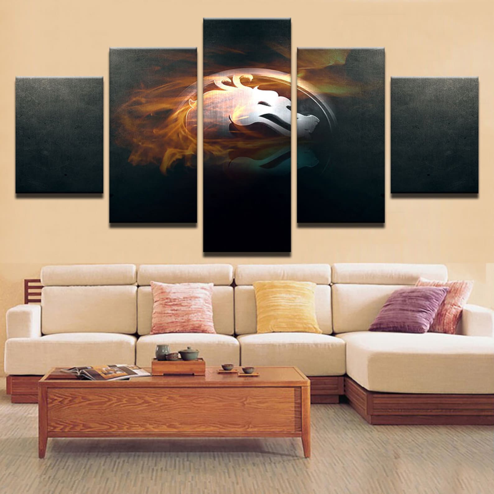 5 Panel Canvas Art Abstract HD Multi Panels Canvas Print Wall Etsy