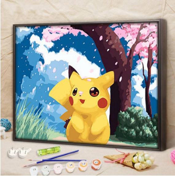 Pokemon 40*40cm(canvas) full round drill diamond painting